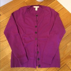 EUC - Banana Republic Velvet Trim Cardigan - Small